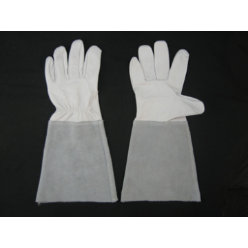 Goat Leather Palm Long Sleeve TIG Welding Work Glove